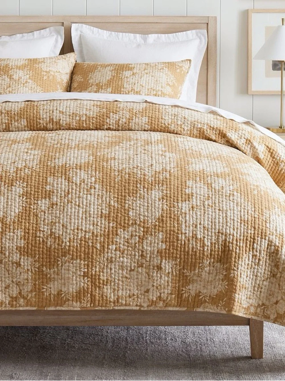 NWT-Pottery Barn Juliette Toile Handcrafted Pick-Stitch Quilt